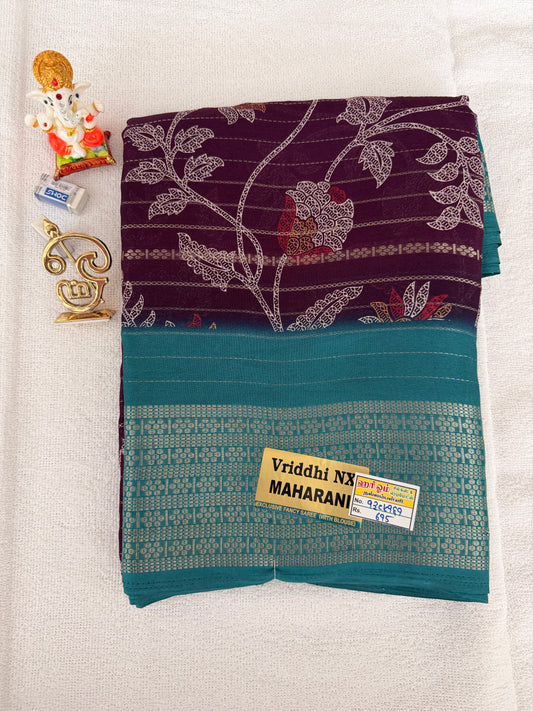 Dola Silk Saree Flower Design