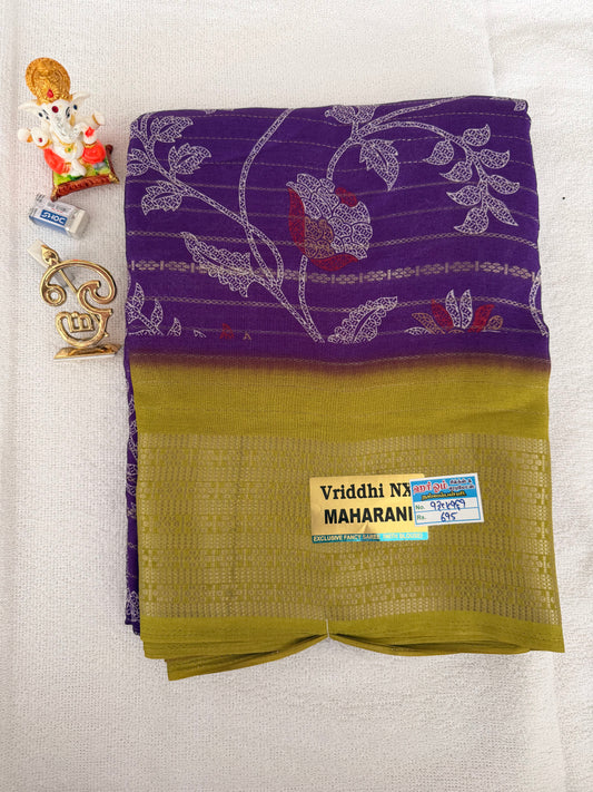 Dola Silk Saree Flower Design