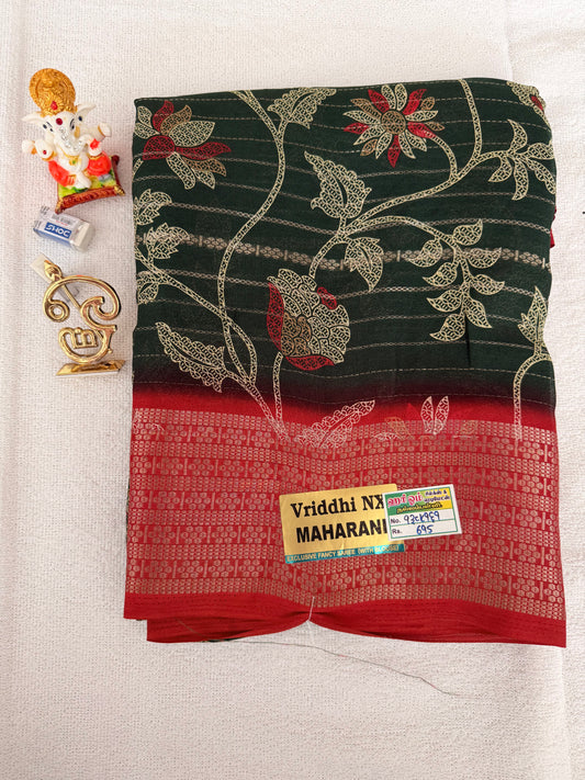 Dola Silk Saree Flower Design