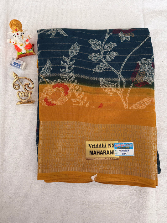 Dola Silk Saree Flower Design