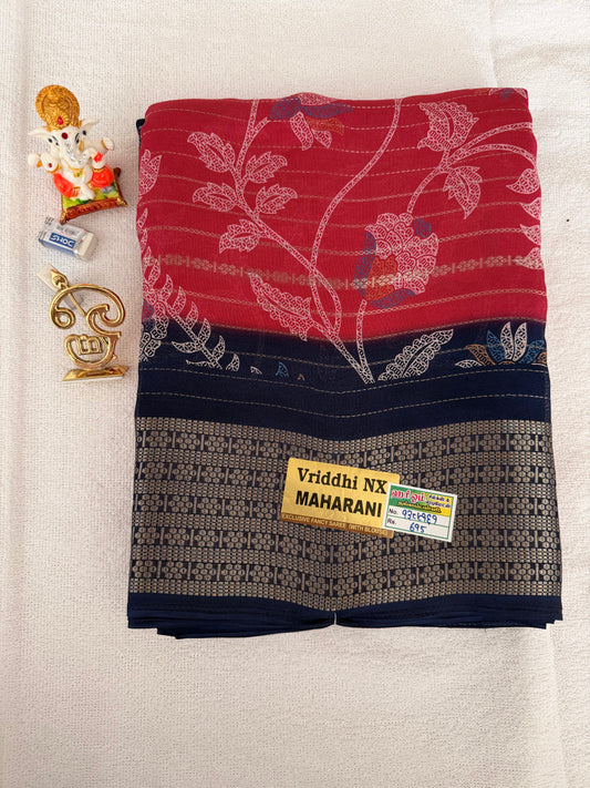 Dola Silk Saree Flower Design